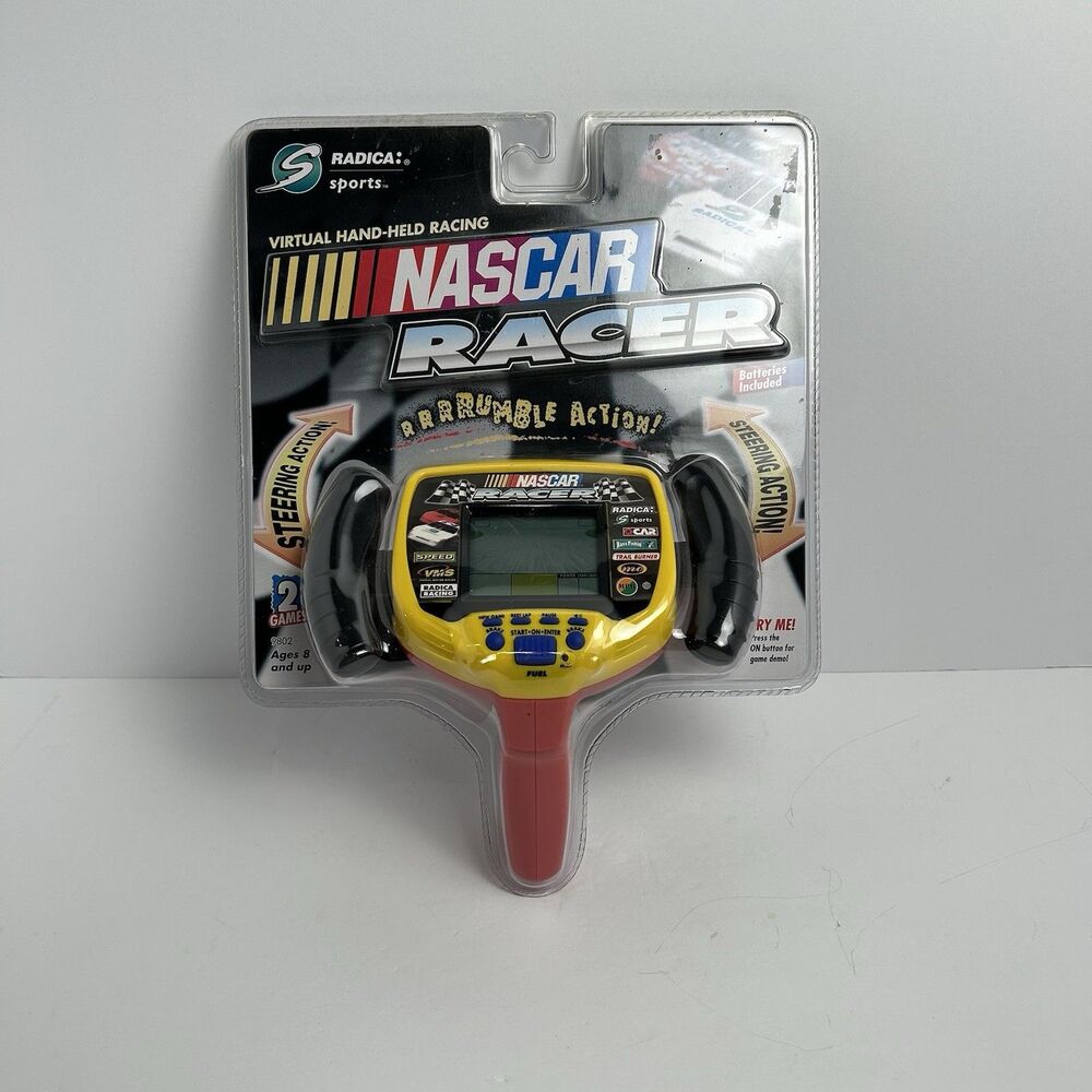 Vintage Radica 1998 Nascar Racer Electronic Car Racing Handheld Game New Read